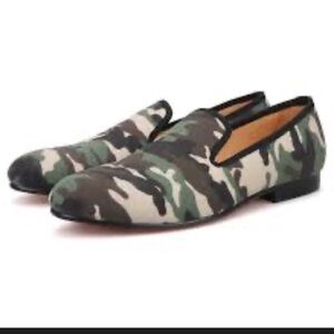 Merlutti Classic Custom Camouflage Slip on Loafers Size 10